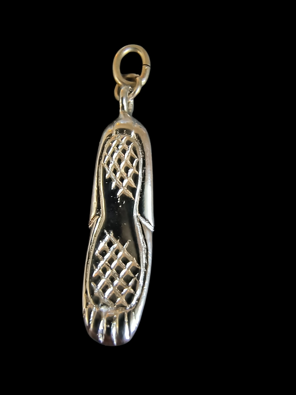 Silver-Tone Detailed Ballet Flat Charm Or Pendant Brand New - Picture 7 of 8